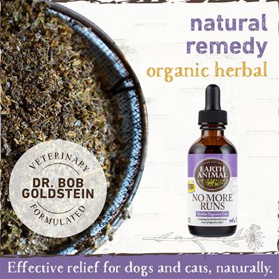 Earth Animal Dog No More Runs 2oz - Organic Herbal Blend for Digestive Relief - Pet Rinse Repeat Store