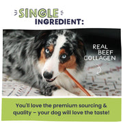 Pawstruck All Natural 5-6" Roasted Collagen Sticks for Dogs - Low Odor & Long Lasting Alternative to Bully Sticks and Rawhide Chews - Single Ingredient & Vet Approved - 10 Pack - Packaging May Vary