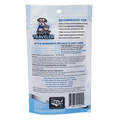Ark Naturals Happy Traveler Chewable, 75 Count - Pet Rinse Repeat Store